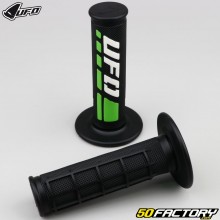 Handle grips UFO  black and green Trax