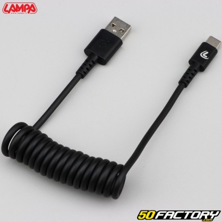 Cable elástico USB/Tipo-C Lampa  negro