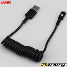 Stretch-Kabel Lightning Apple USB/Lightning Lampa schwarz