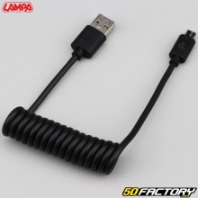 USB/Micro USB stretch cable Lampa black