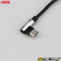 Abgewinkeltes USB/Typ-C 1 Meter Kabel Lampa schwarz