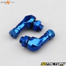Válvulas en ángulo Evo-X Racing XNUMX mm azules