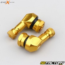 Válvulas en ángulo Evo-X Racing 11.3 mm de doradas