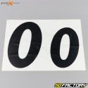 Numbers 0 Evo-X Racing gloss blacks (set of 4)