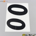 Zahlen 0 Evo-X Racing schwarz glänzend (4er-Set)