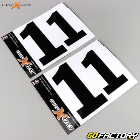 Numbers 1 Evo-X Racing gloss blacks (set of 4)