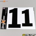 Zahlen 1 Evo-X Racing schwarz glänzend (4er-Set)