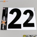 Zahlen 2 Evo-X Racing schwarz glänzend (4er-Set)