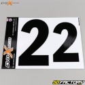 Numeri 2 Evo-X Racing neri lucidi (set di 4)