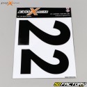 Numeri 2 Evo-X Racing neri lucidi (set di 4)