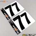 Zahlen 7 Evo-X Racing schwarz glänzend (4er-Set)