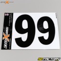 Zahlen 9 Evo-X Racing schwarz glänzend (4er-Set)