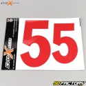 Numeri 5 Evo-X Racing rossi lucidi (set di 4)