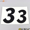 Numbers 3 Evo-X Racing matte blacks (set of 4)