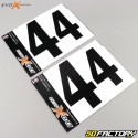 Números 4 Evo-X Racing pretos foscos (conjunto de 4)