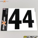 Zahlen XNUMX Evo-X Racing  mattes Schwarz (XNUMXer-Set)