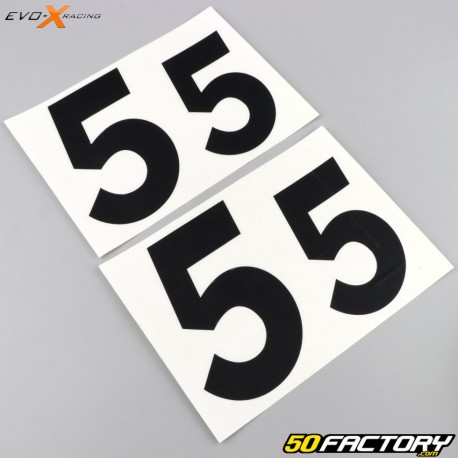 Numbers 5 Evo-X Racing matte blacks (set of 4)