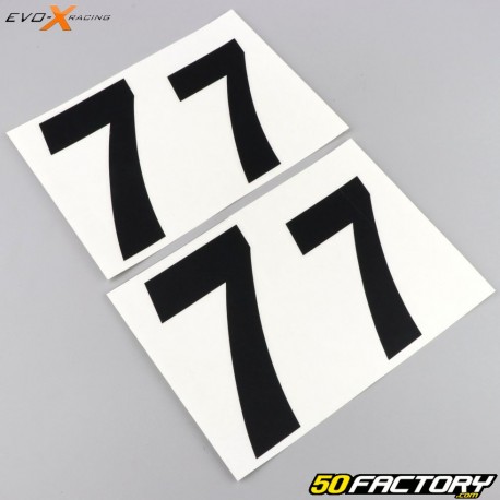 Numbers 7 Evo-X Racing matte blacks (set of 4)