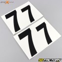 Zahlen XNUMX Evo-X Racing  mattes Schwarz (XNUMXer-Set)