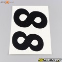 Numeri 8 Evo-X Racing neri opachi (set di 4)