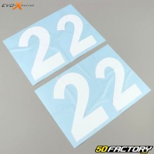 Nummern 2 Evo-X Racing weiß glänzend (4er-Set)