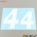 Zahlen 4 Evo-X Racing helles Weiß (4er-Set)