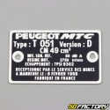 placa do fabricante Peugeot 103 051 versão D (8 1988 de fevereiro) (mesma origem)