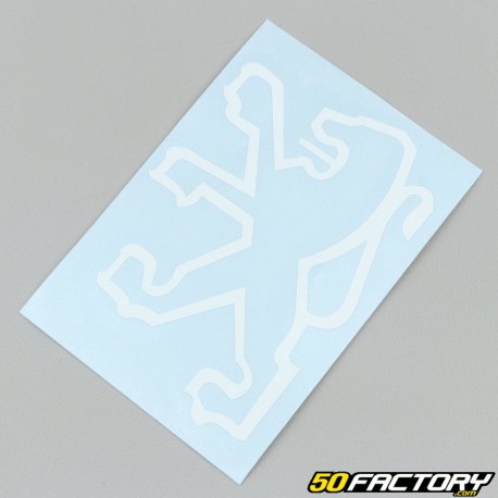 Front fender &quot;Lion&quot; decal Peugeot  XNUMX white