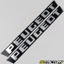 Engine cover decals Peugeot 103 chrome and black
