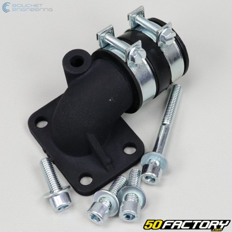 Colector de admision acodado Ø19 mm (valvulas especiales JD Racing) MBK 51 (motor AV 10) (con carburador PHBG, CP) CBE