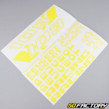 Kit grafiche adesivi di tipo Peugeot 103 RCX Racing giallo acceso