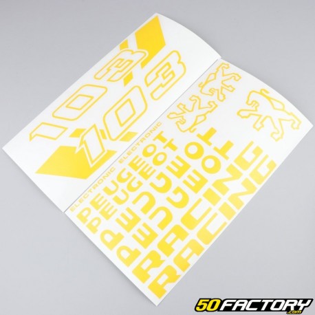 Kit decorativo Peugeot  XNUMX RCX Racing  amarelo
