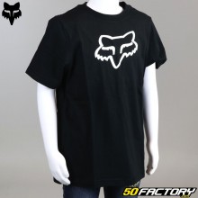 T-shirt infantil Fox Racing Legacy preto e branco