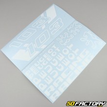 Kit déco type Peugeot 103 RCX Racing blanc