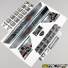 Kit grafiche adesivi Peugeot 103 MVL grigio scuro