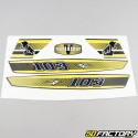 Standard graphic kit Peugeot 103 MVL yellow