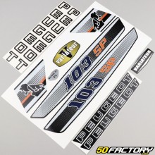 Kit grafiche adesivi Peugeot 103 SP grigio