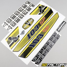Kit grafiche adesivi Peugeot 103 SP giallo