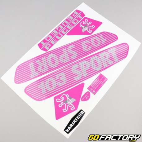 Kit grafico standard Peugeot 103 Sport rosa