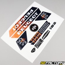 Decoration kit type Peugeot 103 MVL electronic black and orange