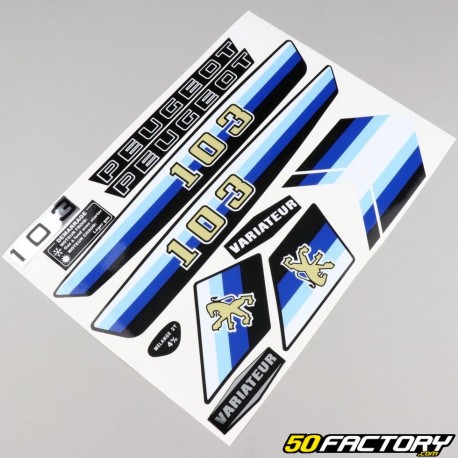 Kit grafico standard Peugeot 103 Blu Sport V1