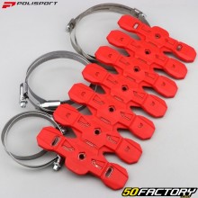 Protezione integrale della marmitta Polisport rosso