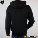 Camisola/ sweatshirt zipmoletom com capuz Fox Racing Vizen preto e turquesa