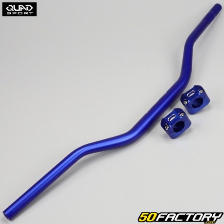 Guidon Fatbar alu Ø28 mm Quad Sport (avec pontets) bleu