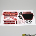 Decoration  kit Peugeot 103 SPX phase 1 (Leleu rims) black and red