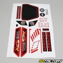 Decoration  kit Peugeot 103 SPX phase 1 (Leleu rims) black and red