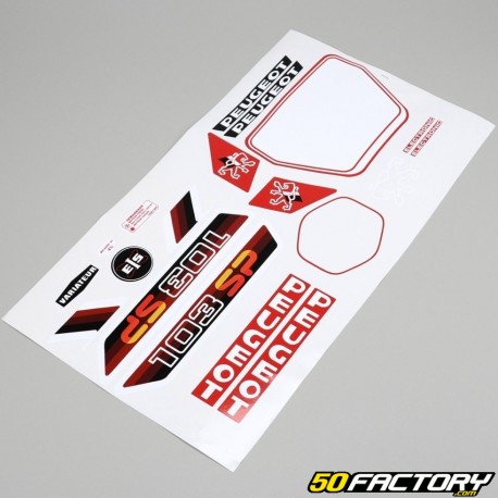 Decoration  kit Peugeot 103 SP2 red and white