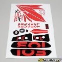 Dekor kit Peugeot 103 RCX LC schwarz und rot