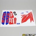 Kit decorativo Peugeot 103 RCX LC azul e vermelho