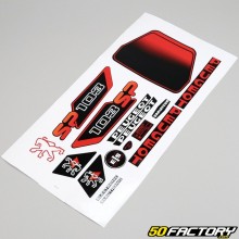 Kit decorativo Peugeot  XNUMX SPXNUMX preto e vermelho